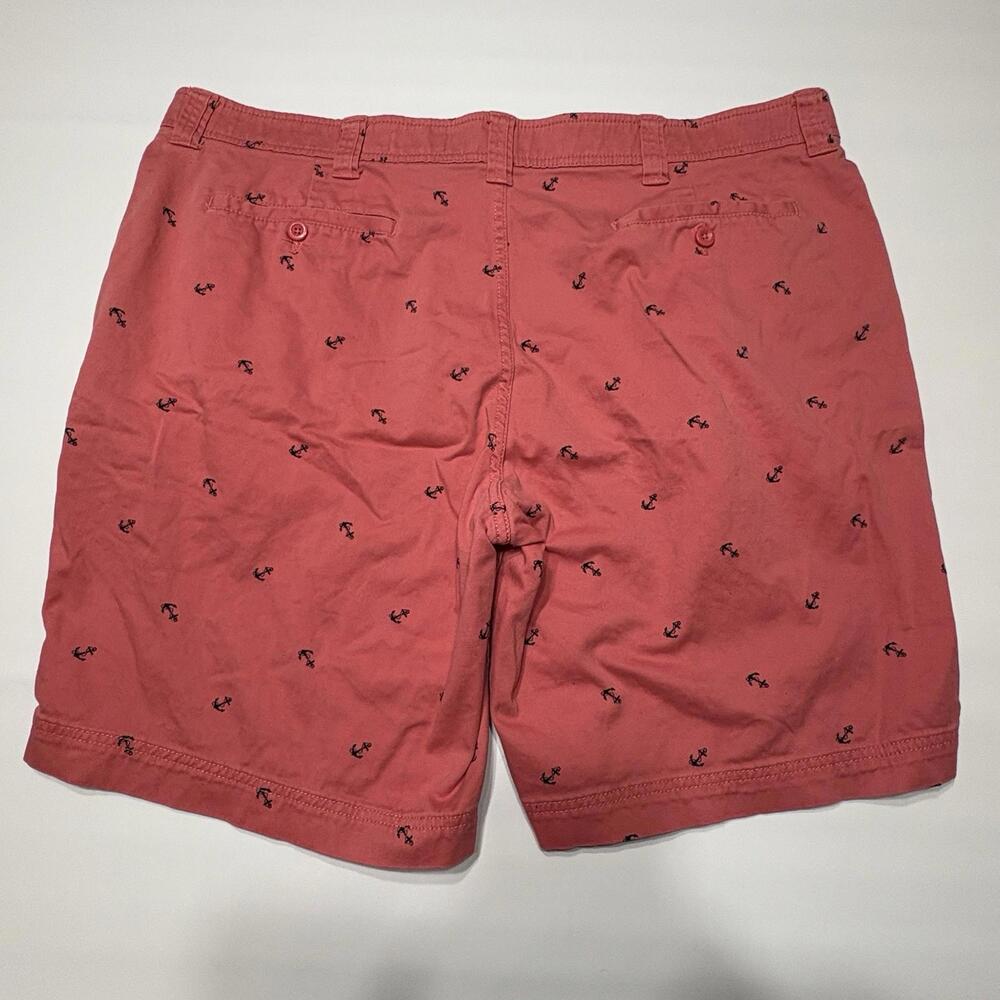 St. John's Bay Men's Size 42 Coral Anchor Print Comfort Stretch Shorts - Picture 2 of 9